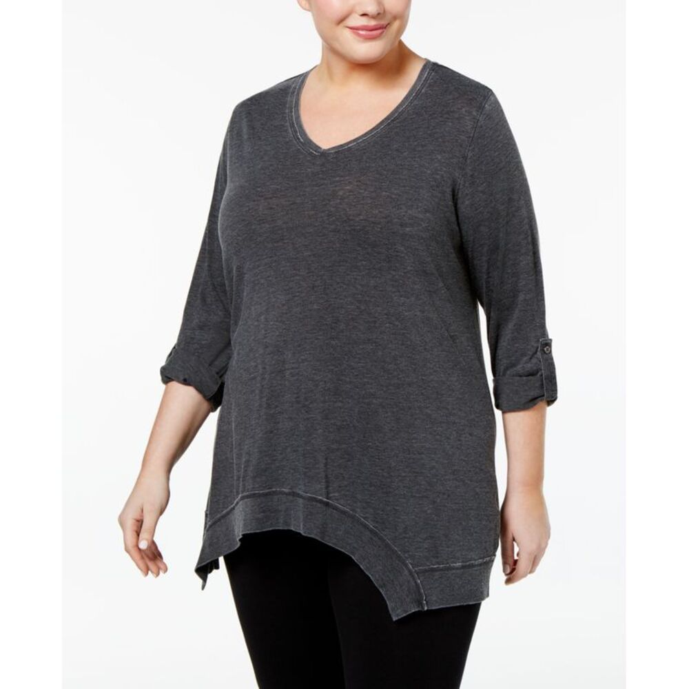 Calvin Klein Performance Plus Size Handkerchief Hem Top